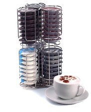 48 Kaffeepads Halter Tassimo Kapseln Spender Aufbewahrungsregal Edelstahl Neu