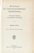 Rickert,Heinri..DIE GRENZEN DER NATURWISSENSCHAFTLICHEN BEGRIFFSBILDUNG