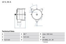 BOSCH Lichtmaschine Generator Lima 0 986 031 270 +52.36€ Pfand für LAMBORGHINI