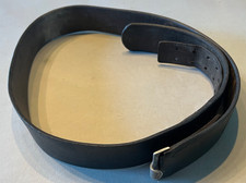 Uniform Ausrüstung Lederkoppel Schwarz Wehrmacht 1935 Alu Haken 4,5x98cm 1-2WK