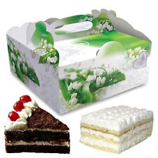 20 x Tortenkarton Kuchenkarton mit Tragegriff für Kommunion Hochzeit  20x20x8