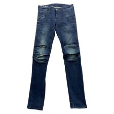 G-Star Elwood 5620 Jeans Hose W30 L34 Blau Stretch Super Slim Dunkle Waschung