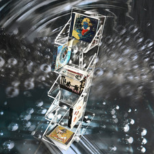 CD - Ständer - ca. 75 CDs - Acrylglas, transparent (ohne Inhalt), Höhe ca. 80 cm