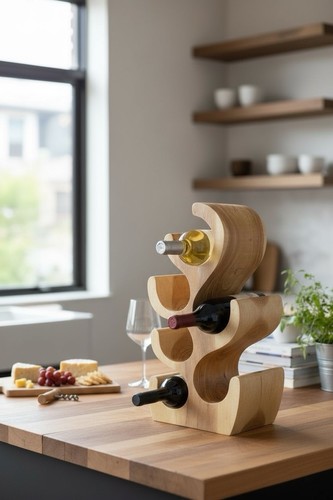 Weinregal massiv holz - weinregal,