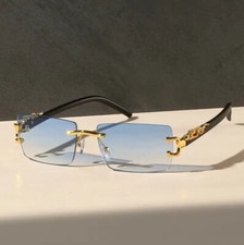 Modische Sonnenbrille mit randlosen Rahmen für Damen und Herren