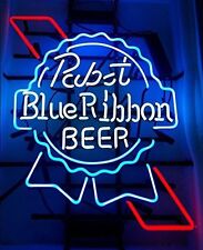Pabst Blue Ribbon Beer Neon Sign für Bier Bar Wandbehang Leuchtreklame 19"x15"