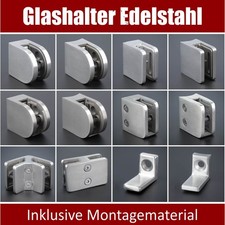 Glashalter Edelstahl Klemmhalter Glasklemme Glasplattenhalter Geländer Massiv