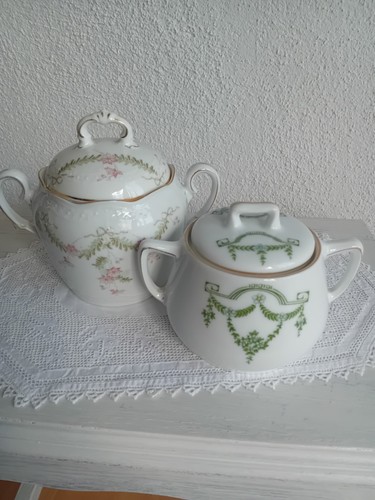 Jugendstil zuckerdose - 2x,