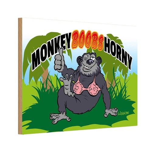 Holzschild 20x30 monkey - 20x30,