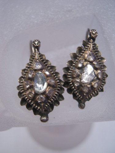 Antike diamant ohrringe - antike, ca