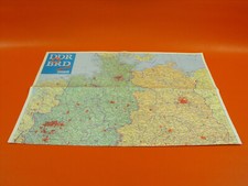 DDR BRD aktuell Karte Deutschlandkarte 1989 VEB Haack Gotha