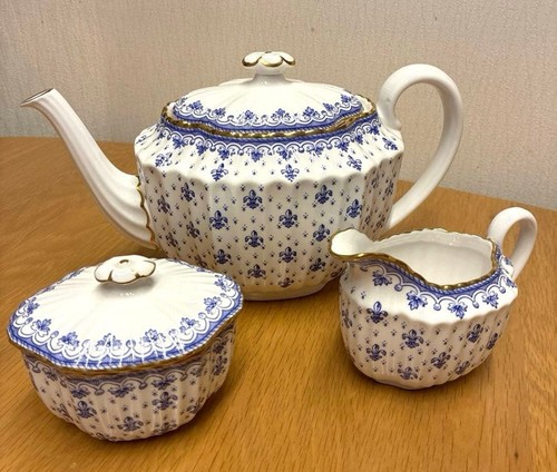 Spode fleur lys blau gold - lys,