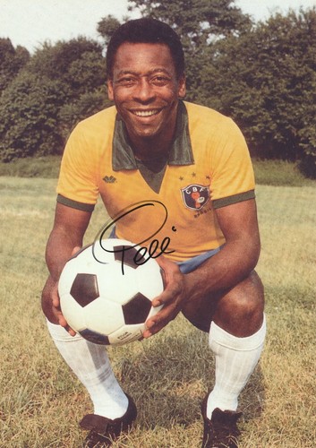Pelé autogrammfoto din - pelé,
