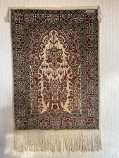 Orientteppich Türkei Hereke Reine Seide 62 cm x 44 cm Mit Zertifikat