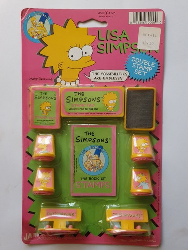 Rare lisa simpson double - double, stamp