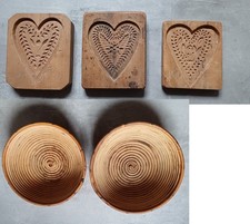 3 antike Lebkuchenformen Holz
