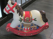 altes Schaukelpferd Figur 37x33cm groß  Pappmache Pappe Advent Weihnachten Deko