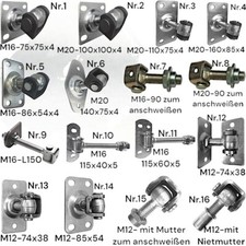 Torscharnier Torband Hängscharnier Torangel M12 M16 M20 Türangel Türscharnier