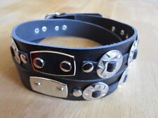 Ledergürtel mit Conchos + Metallplatten