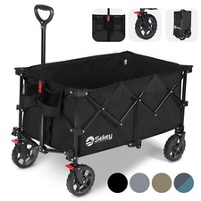 Bollerwagen Faltbar mit Bremsen 200L 200KG Belastbar Handwagen Klappbar Wagen