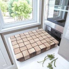 Küchenbrett aus Eschenholz und Nussbaum 38x29x5 cm Design in der Küche