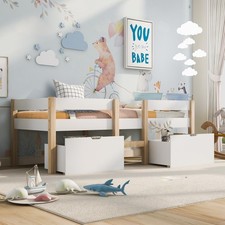 Bett Kinderbett mit/ohne Schublade Kinderhochbett Hochbett mit Rausfallschutz 