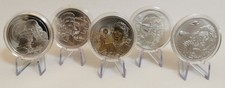 5x 1 Oz 5$ Icons of Inspiration Galileo Vinci Newton Albert Einstein Marie Curie