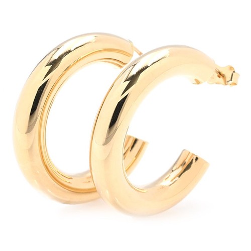 K18yg hoop ohrringe 18k - k18yg,
