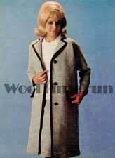 Strickmuster Damen klassischer maßgeschneiderter Mantel & Rock.  D Garn.  32" - 38" Brustumfang.