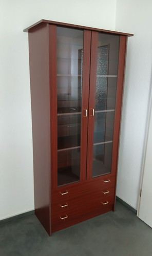 Vitrine braun freistehend - , 2