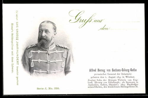 Ansichtskarte herzog alfred - ansichtskarte,