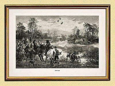 Falkenjagd jagdbild 1900 - jagdbild, um