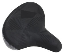 Breiter Fahrrad Sattel Cruiser Saddle, Basalt Lederdesign Ziernaht Velo Kettler 