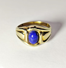 Lapis Ring  8 kt =333 Gelbgold