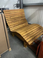 Holz Doppel Liege Lounge 120 CM Garten Neu Waldsofa