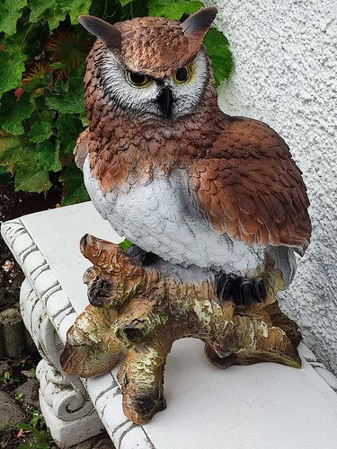 Eule uhu gartenfigur - eule, 55cm