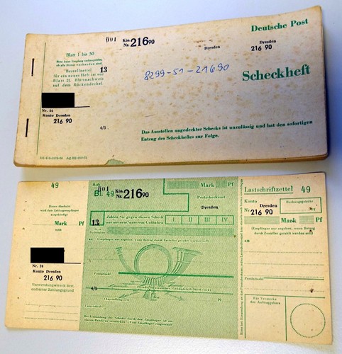 Stück ddr scheck - stück, ungenutzt
