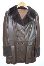 Vintage Ledermantel, Mantel, Leder, Hippie, True Vintage, 70er Jahre, Gr. 38/40