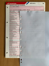 HONDA Moped MTX50 S AD04 1986 Original Werkstatt-Datenblatt und Serviceplan