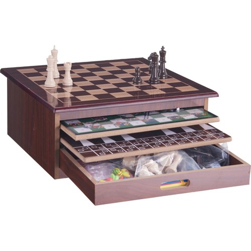 Spieleset holzbox mit - 12-in-1,