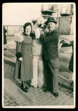 Mann im Eisbär Kostüm mit fröhlichem Paar - Foto-AK 10x15cm