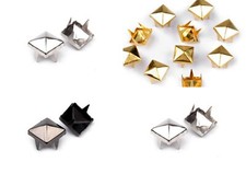Nieten Silber, Gold, Schwarz, Antracit Pyramiden Nieten, Ziernieten 7/12mm