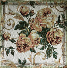 Gobelin Tapisserie Tapestry Paneel Textilbid Basteln Stoff Blumen Rosen 36x36 cm