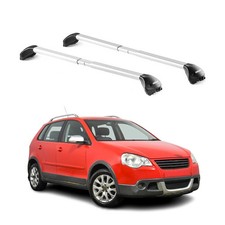 Dachträger für VW Polo IV Cross/ Fun 2004-2009 5 tür 100kg Alu Silber 2x ABE