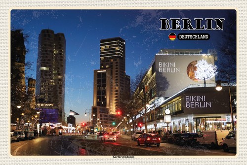 Blechschild 18x12 berlin - blechschild,