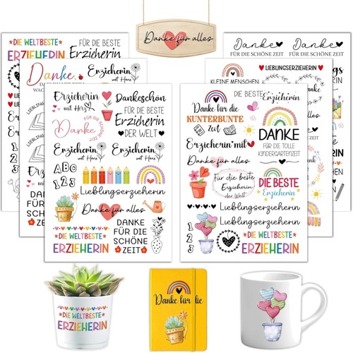 Rub sticker set erzieherin - sticker,