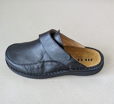 Helix Leder Clogs schwarz