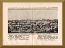Panorama des letzten Aktes der Völkerschlacht bei Leipzig +19.10.1813+ Druck