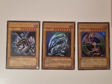Yugioh Blauäugiger W. Drache SDK, Dunkler Magier SDY, Rotäugiger SDJ Oldschool