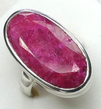 💝 Rubin Ring 925 Silber